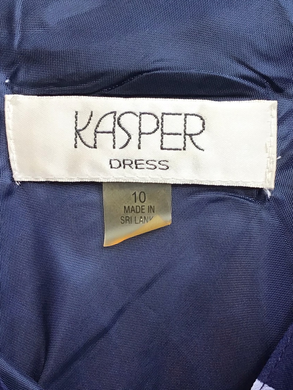 Kasper Blue White Geometric Pattern Tiered Sleeveless Maxi Dress Size 10 - Picture 8 of 8
